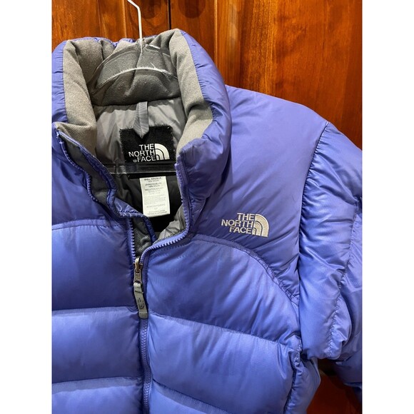 Women The North Face Nuptse 700 Down Puffer Winter Coat Size S Purple Vintage - Picture 2 of 16